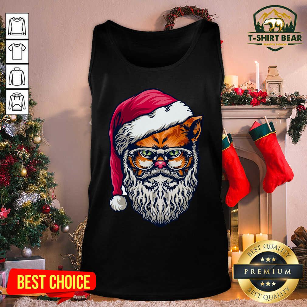Funny Xmas Wildcat Santa Claus Christmas Shirt