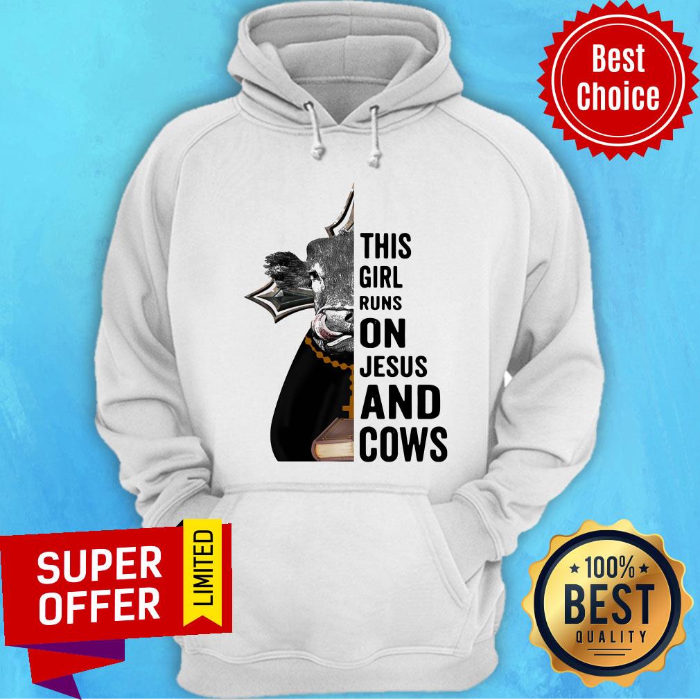 This Girl Runs On Jesus And Cows Shirt