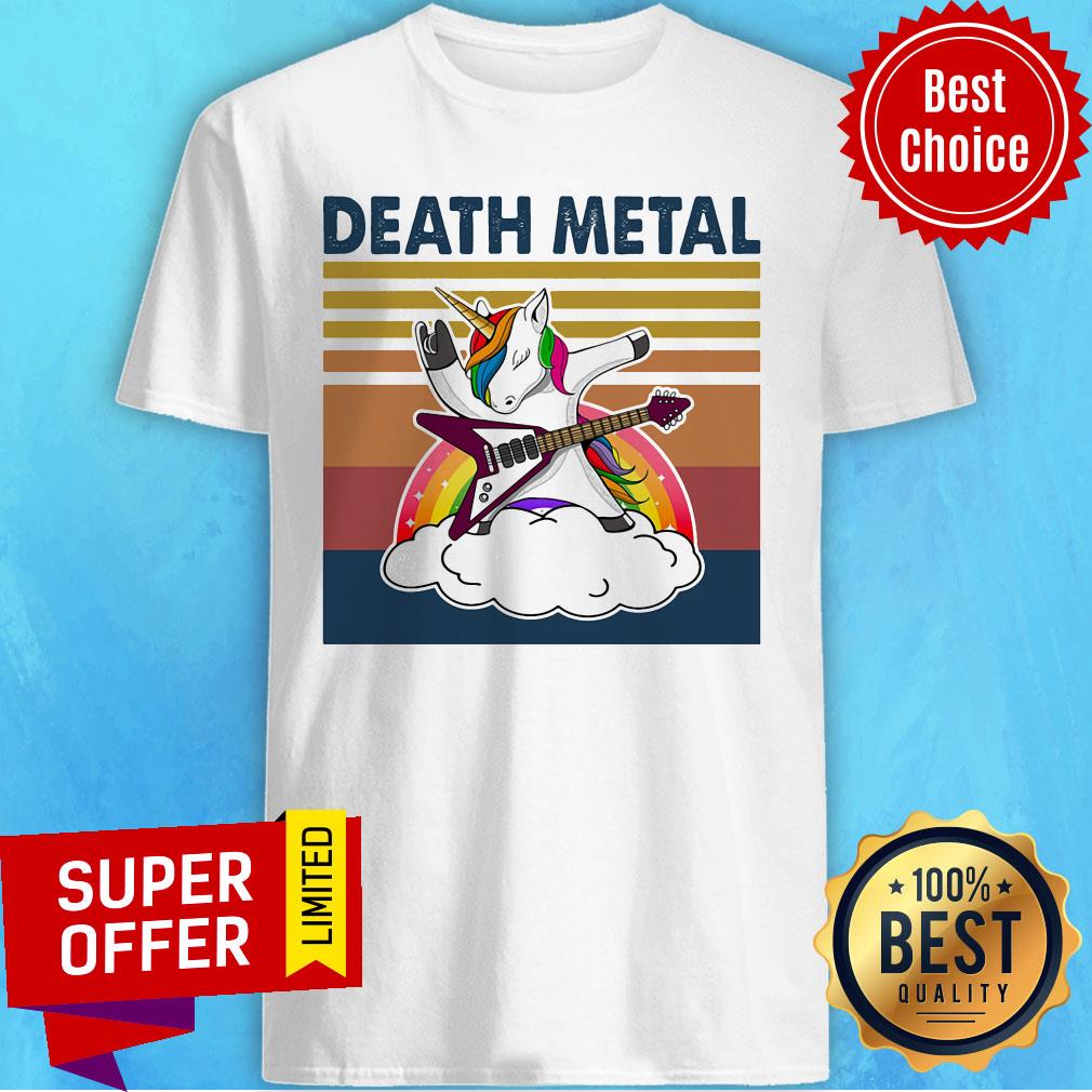 Top Death Metal Unicorn Vintage Retro Shirt