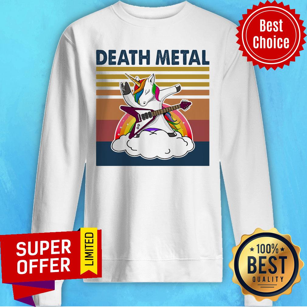 Top Death Metal Unicorn Vintage Retro Shirt