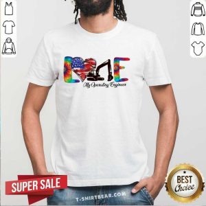 Pretty Love My Operating Engineer American Flag Independence Day Shirt