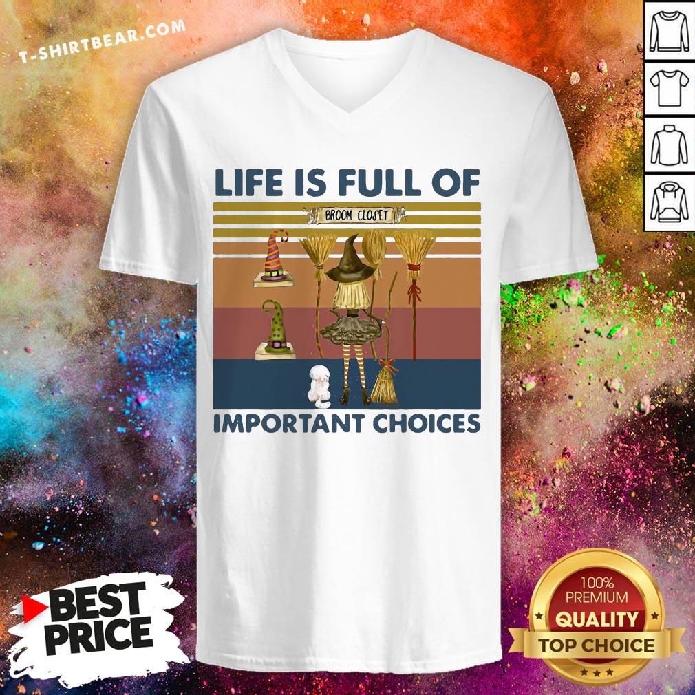 Awesome Life Is Full Of Important Choices Witch Vintage Retro Shirt