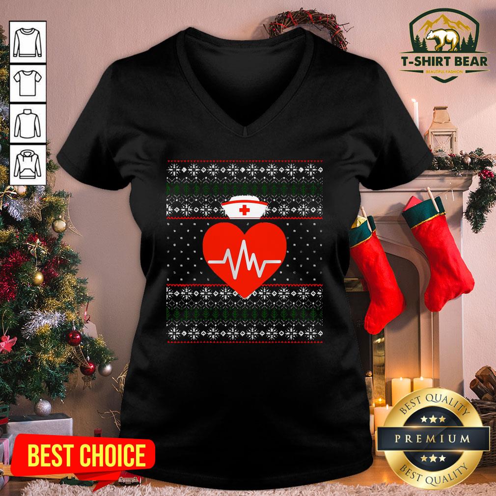 Good Happy Nurse Ugly Sweater Merry Christmas Nursing Holiday Shirt