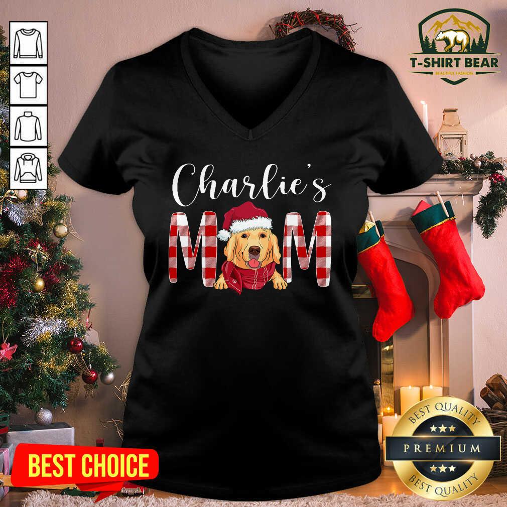 Cute Golden Retriever Charlie’s Mom Christmas Shirt