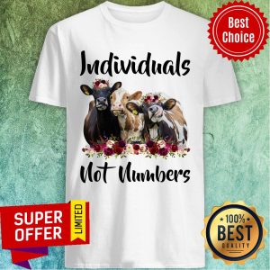 Cow Individuals Not Numbers Flower Shirt