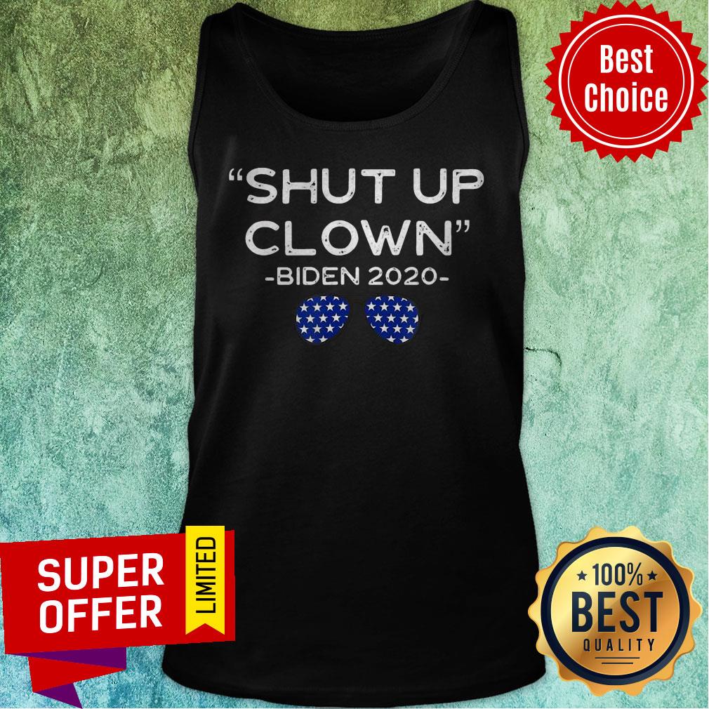 Shut Up Clown Joe Biden Kamala Harris Debate Quote Protest Glass Shirt