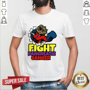 Funny Fight Pancreatic Cancer Purple Ribbon Women Girls Shirt
