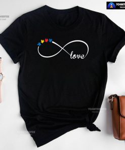 Love Autism Puzzle Pieces Infinity T-Shirt - Unisex Tee