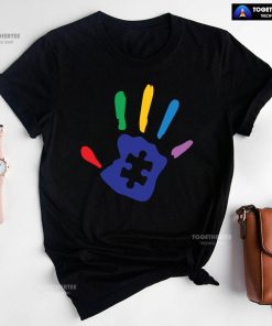 Autism Handprint Puzzle Piece T-Shirt - Kids Tee