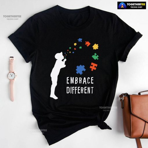 Embrace Different Kid Autism Awareness T-Shirt - Unisex Tee
