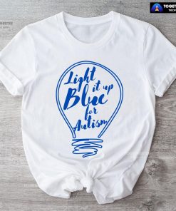 Light It Up Blue For Autism Light Bulb T-Shirt - Women's Tee