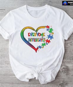 Everyone Communicates Differently Heart Autism Awareness T-Shirt