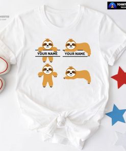 Customized Cute Baby Sloths T-Shirt – Custom Name Tee