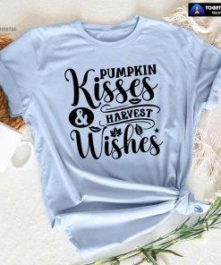 Pumpkin Kisses & Harvest Wishes Thanksgiving T-Shirt