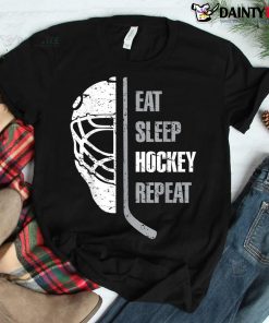 Eat Sleep Hockey Repeat Christmas For Kids Teen Adult Hockey Shirt