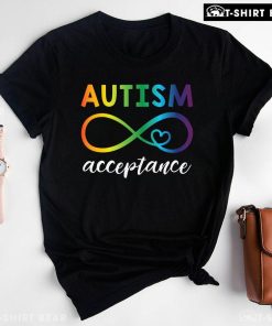 Autism Acceptance Infinity Heart Sign T-Shirt