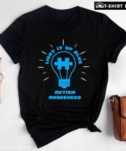 Light It Up Blue Light Bulb Autism Awareness T-Shirt - Men's Tee