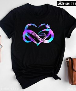 Never Walk Alone Infinity Heart Sign Autism Awareness T-Shirt
