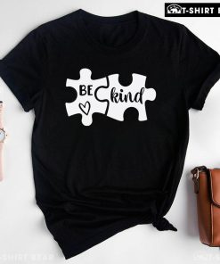 Be Kind Autism Puzzle Pieces T-Shirt - Plus Size Tee