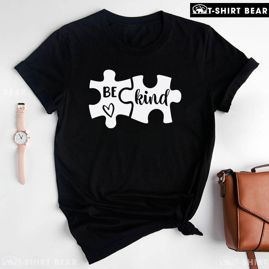 Be Kind Autism Puzzle Pieces T-Shirt - Plus Size Tee Be Kind Autism Puzzle Pieces T-Shirt - Plus Size Tee