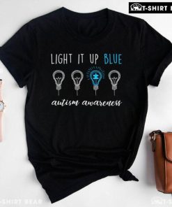 Light It Up Blue Light Bulbs Autism Awareness T-Shirt