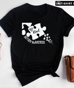 Be Kind Puzzle Pieces Autism Awareness T-Shirt
