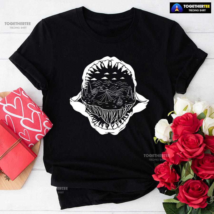 Shark Mouth Camping Lover T-Shirt Shark Mouth Camping Lover T-Shirt