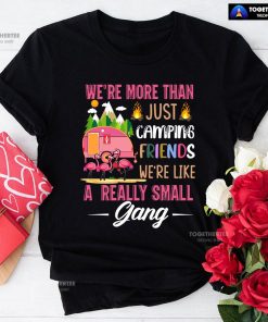 We're More Than Just Camping Friends We're Like A Really Small Gang Flamingo T-Shirt