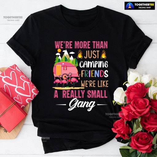 We're More Than Just Camping Friends We're Like A Really Small Gang Flamingo T-Shirt