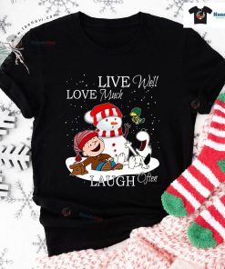 Snoopy Charlie Brown Live Well Love Much Laugh Often T-Shirt