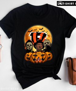 Michael Myers Freddy Krueger Jason Voorhees Cincinnati Bengals T-Shirt