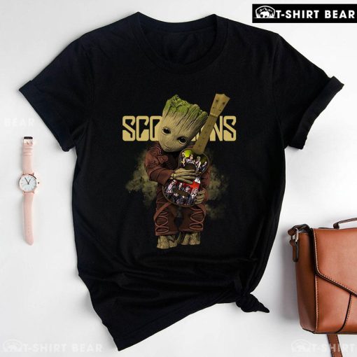 Baby Groot Hug Scorpions Guitar T-Shirt