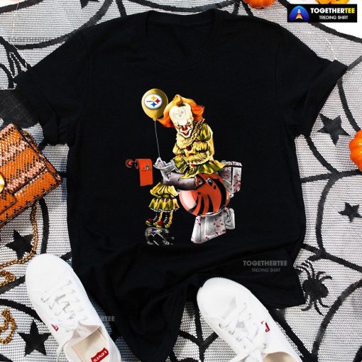 Pennywise Pittsburgh Steelers And Cincinnati Bengals Toilet T-Shirt