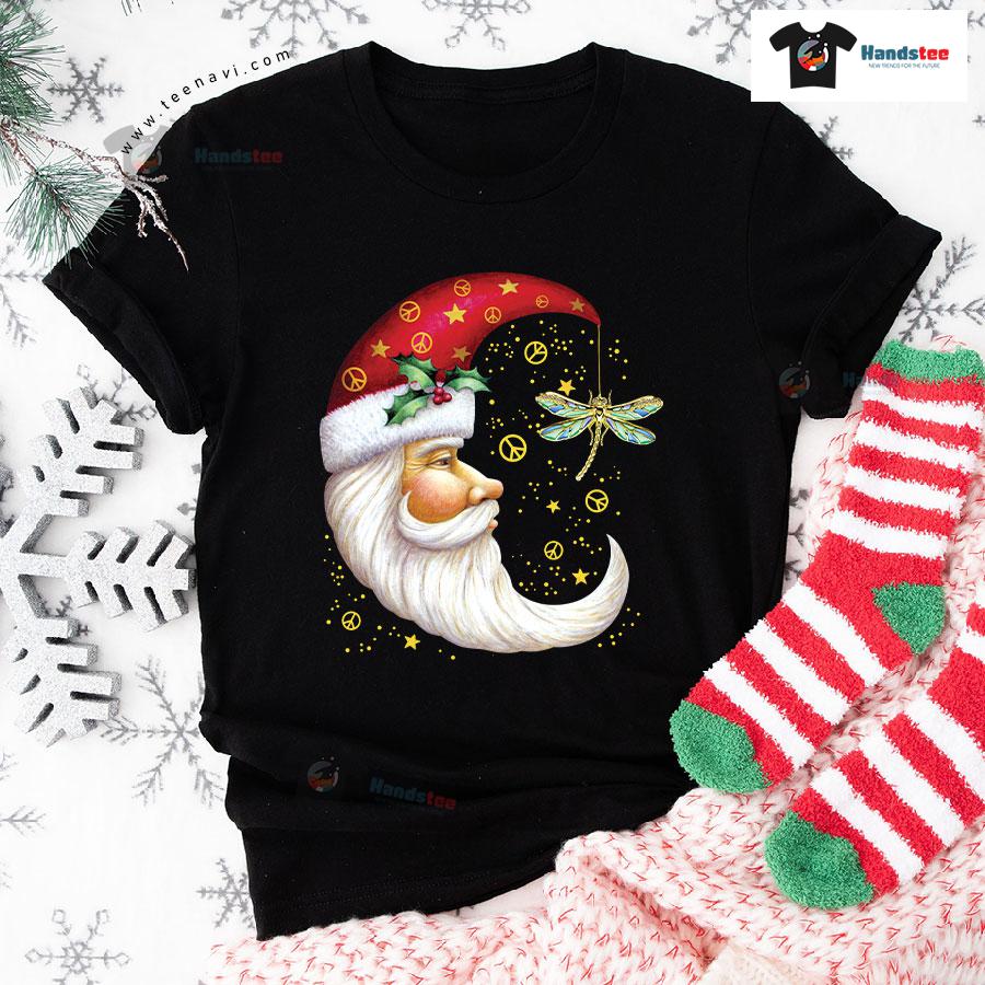 Hippie Merry Christmas Santa Moon Twinkle Stars Hippie Style T-Shirt Hippie Merry Christmas Santa Moon Twinkle Stars Hippie Style T-Shirt
