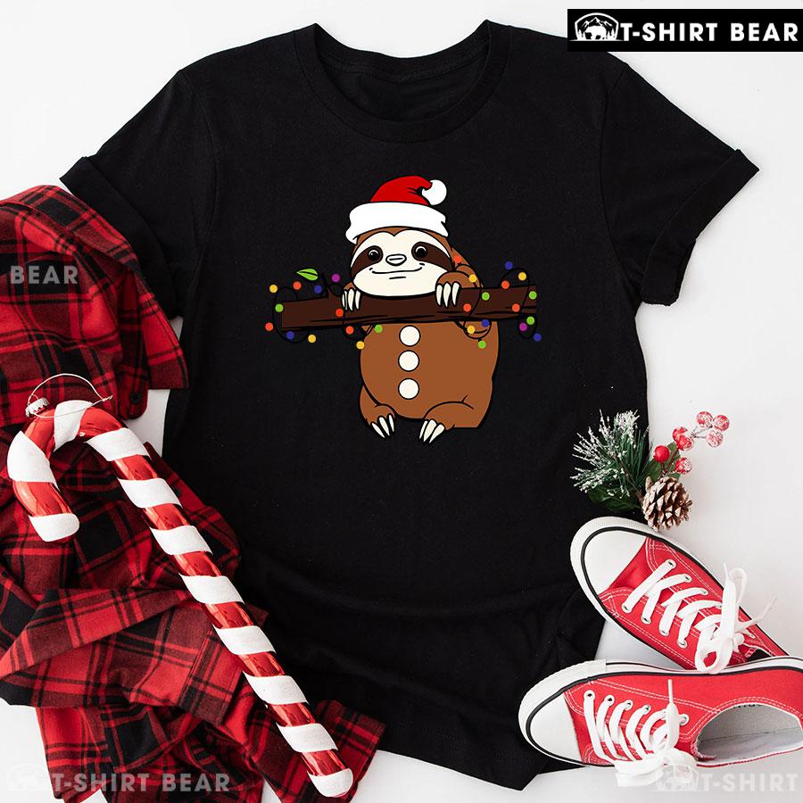 Santa Sloth Christmas T-Shirt - Kids Tee Santa Sloth Christmas T-Shirt - Kids Tee