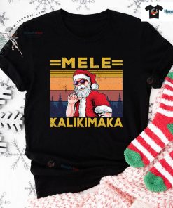 Christmas Mele Kalikimaka Santa Shaka Hawaii T-Shirt