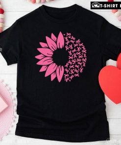 Sunflower Pink Ribbon Breast Cancer Awareness Sunflower T-Shirt