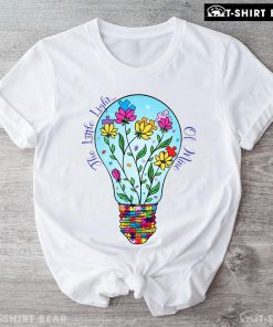 The Little Light Of Mine Light Bulb Autism T-Shirt - Floral Tee
