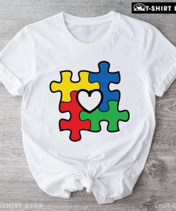 Autism Puzzle Pieces Heart T-Shirt - Women's Tee