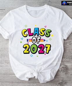 Class Of 2027 Crayon Student Back To School T-Shirt
