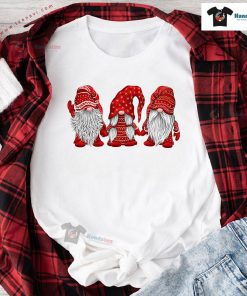 Hanging With Red Gnomies Christmas Santa Claus T-Shirt