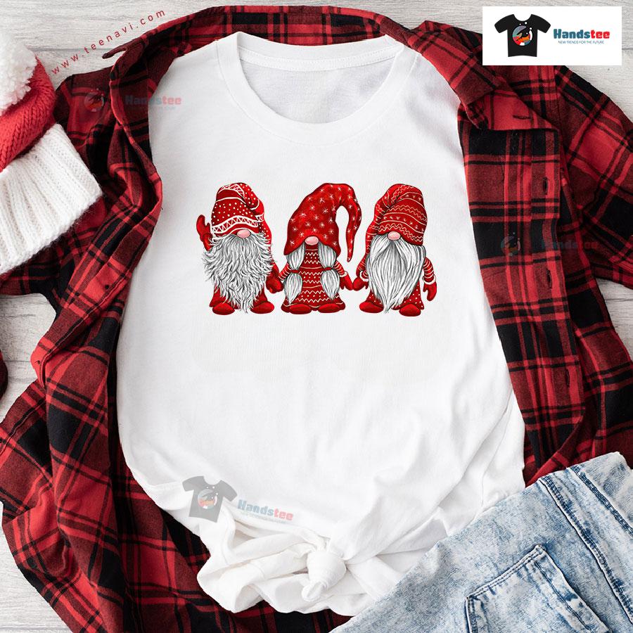 Hanging With Red Gnomies Christmas Santa Claus T-Shirt Hanging With Red Gnomies Christmas Santa Claus T-Shirt