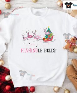 Flamingle Bells Pink Flamingo Christmas Sweatshirt