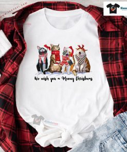 Funny Cats We Wish You A Meowy Christmas for Christmas T-Shirt