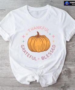 Thankful Grateful Blessed Pumpkin T-Shirt
