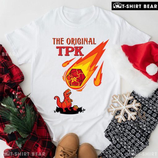 The Original TPK Dinosaur With Fire Dice Dungeons & Dragons For Game Lover T-Shirt