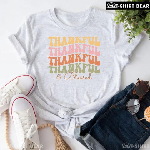 Thankful & Blessed Happy Thanksgiving T-Shirt