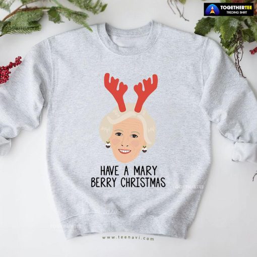 Have A Mary Berry Christmas Reindeer Antlers Sweatshirt