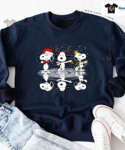 Snoopy Water Mirror Reflection Peanuts Christmas Sweatshirt