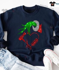 Grinch Hand Hairstylist Heart How The Grinch Stole Christmas Sweatshirt